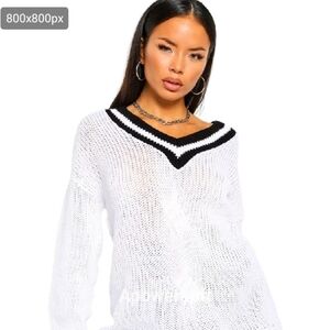 Pure Hype Oversized chunky knit  Nautical sweater